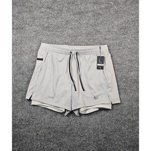 WOLACO Grand 2-in-1 Athletic Shorts Stone Gray Compression Liner Size M